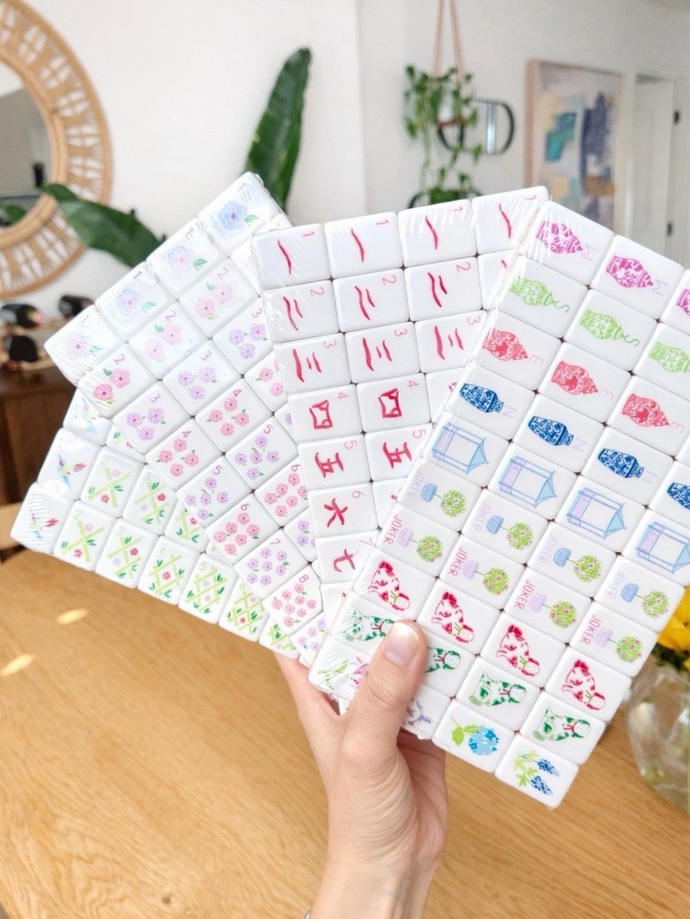Pastel Lavender Mahjong Tiles Set, layered and engraved. Mahjongg Taylor inspire - Picture 7 of 7